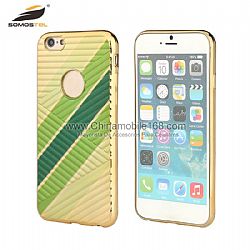 Wholesale Semi-circular striped TPU plating phone case for iphone 6