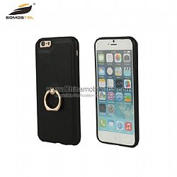 Elegancia Pasta mate Fundas TPU Sin Brillo Con Pieles y Anillos para iPhone 6 6s