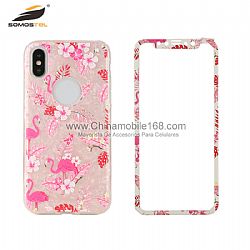 Funda protectora delgada y completa con diseño de claro TPU + PC + papel de mármol