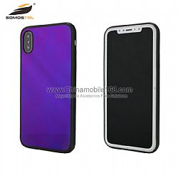 Carcasa de lujo TPU flexible +panel de metal galvanizado para LG/Moto