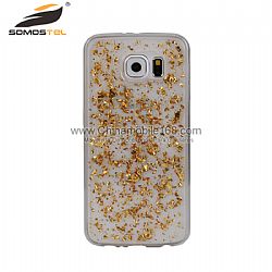 Metal foil handmade pressed TPU phone case supplier for Samsung