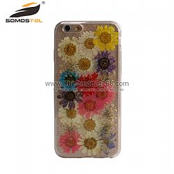 Hecho a mano presiona colorida fundas para celulars flores