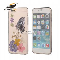 Hot sale butterfly sunflower pressed phone case supplier For iphone  6s