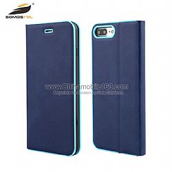 For 7S 7Plus new flip cover leather case with PC frame