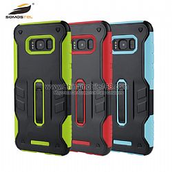 For LG K10 V5 high quality warrior with metal holder case