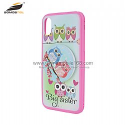2 in 1 phone case with gyroscope and acrylic for iphoenX/LG G4/K10