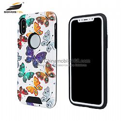 Gran venta fundas TPU+PC con patrón de relieve de mariposa para Samsung S6 /Iphone 7Plus