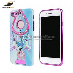 Wholesale 2 in 1 relief electroplating protector case for IphoneX/LG Q6