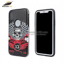 Mayoreo protector con diseno skull alta relieve para Iphonex/LG K7