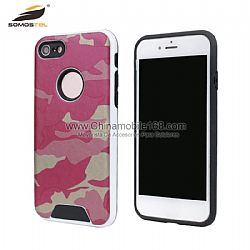 Gran venta fundas 2 en 1 serie caballero con piel en color camuflaje para Samsung s7 edge/SONY L1