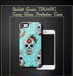 Mayoreo TPU+PC protector del vidrio de la copia con grano de conejo para Iphone7G/8G/Samsung J3/J5