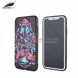 Fashion design slim water cube TPU+PC case for IphoneX/6G