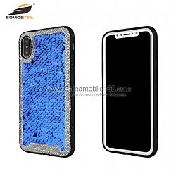 Ligero funda TPU+PU con decoracion de Lentejuelas