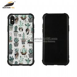 Rigid 2 in 1 airbag shockproof protector case with laser effect