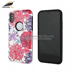 For iphone xs max TPU+PC hybrid protective mobile case covers with bright relief design