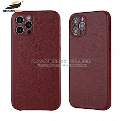 Shockproof TPU+PU+microfiber Protector Phone Case for iPhone12 / 12mini