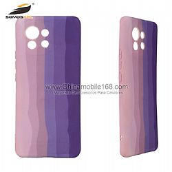 2.5MM Rainbow Nano Silicone Water Sticker phone Case for iPhone12Pro