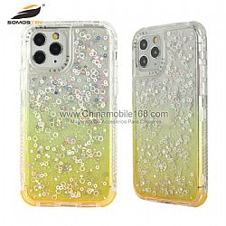 360 Funda TPU+PC de protección completa con epoxy glitter para iPhone12/12Pro