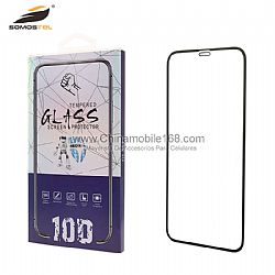 Lámina protectora de pantalla de vidrio 10D de 0.4mm para teléfono inteligente