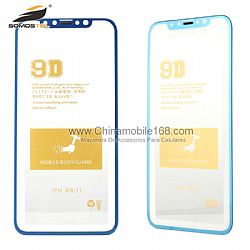 Vidrio templado de cristal con borde de galvanoplastia de color para iPhone12mini