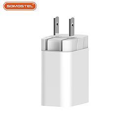 Portátil 20W PD+QC3.0 Plegable Doble Puerto Multi-Protocolo Cargador de Pared Adaptador de Viaje