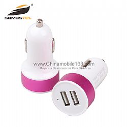 C07 aluminum ring dual USB car charger