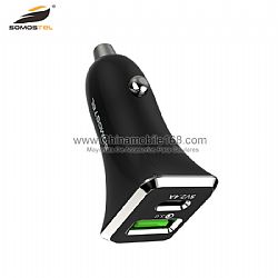 Fast charging QC3.0+PD dual USB auto-ID car charger