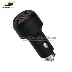 QC3.0+2PD ports 95W car charger with blue LED