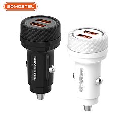 Cargador rápido de coche de 36W de alta potencia Adaptador de viaje de doble puerto QC3.0