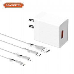 Cargador Rápido 10W Adaptador de Cargador Puertos USB