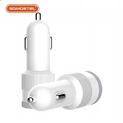 15W Round shape dual ports car fast charger