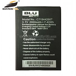 Universal Battery Replacement Mobile Phone Battery for BLU 3.7V 2000mAh C71544200T