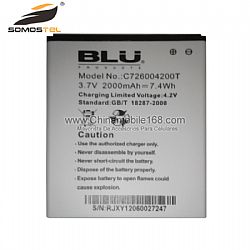 Universal Battery Replacement Mobile Phone Battery for BLU 3.7V 2000mAh C726004200T