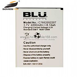 Universal Battery Replacement Mobile Phone Battery for BLU 3.7V 2200mAh C766205220T