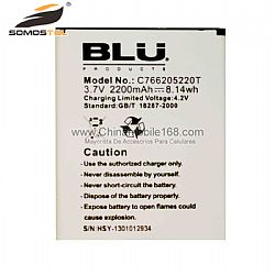 Nueva batería de repuesto compatibles para BLU 3.7V 2200mAh C766205220T