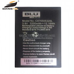 Universal Battery Replacement Mobile Phone Battery for BLU 3.8V 3200mAh C876505320L