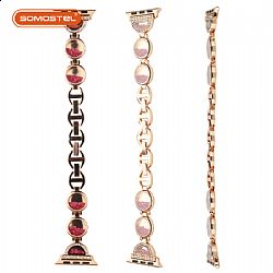 Stainless steel watch band, polished watch band for women with quicksand buckle