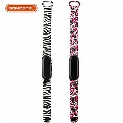 Interchangeable silicone and stainless steel watch strap for Xiaomi
