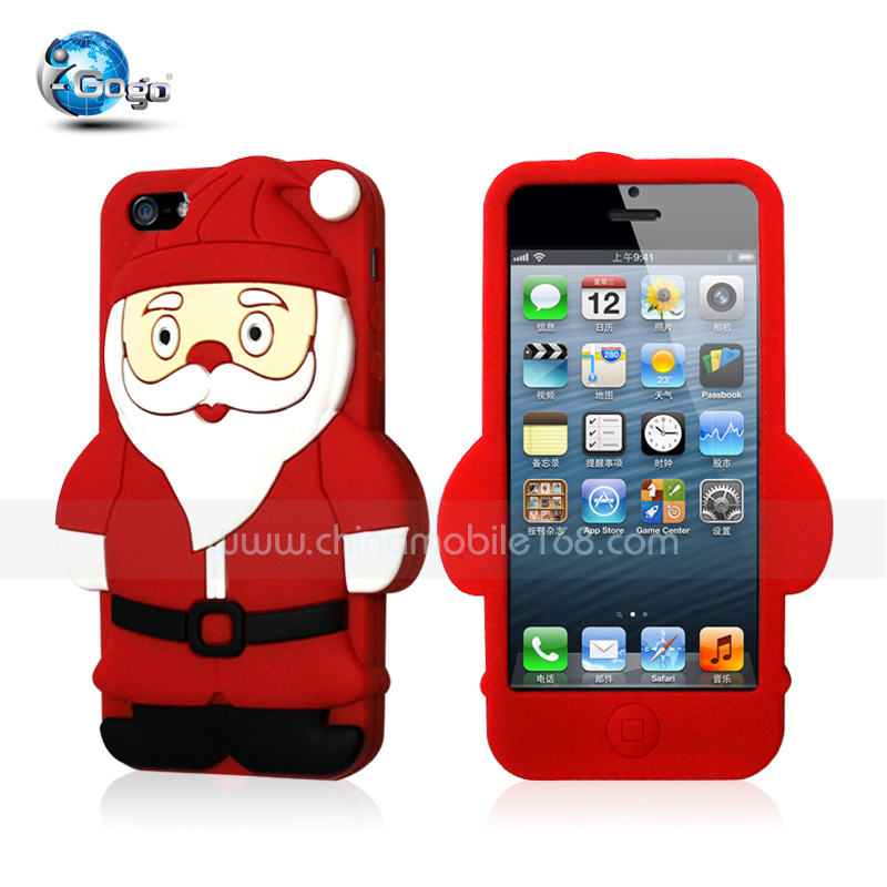Santa Claus silicio caso para el iPhone 5