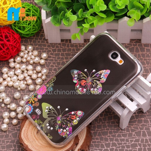 Wholesale phone covers for samsung,diamond TPU cases for galaxy NOTE 2