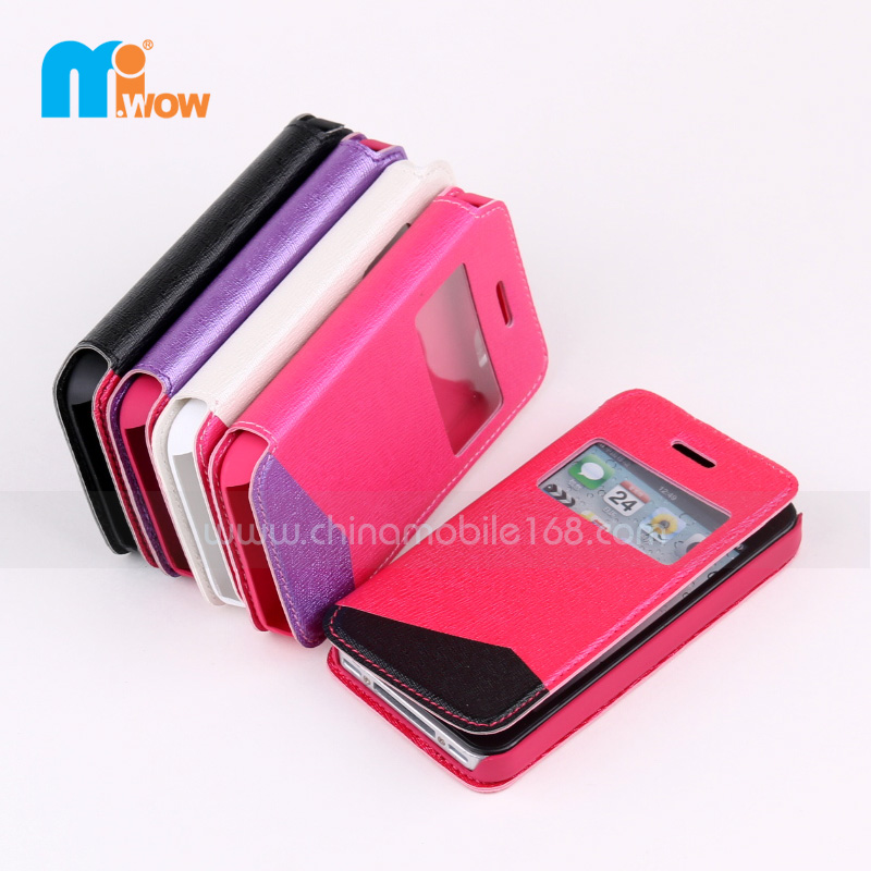 funda de PU+TPU flip cover para iPhone5