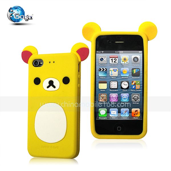 Oso lindo de silicona para iPhone 4/4S