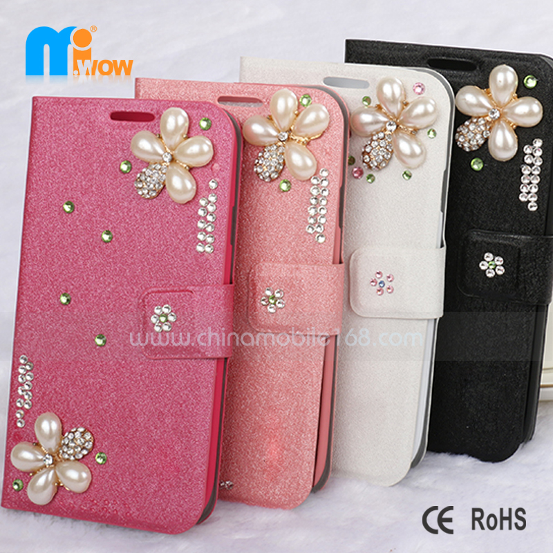 iphone 4G/4S/5G  funda diamante de piel