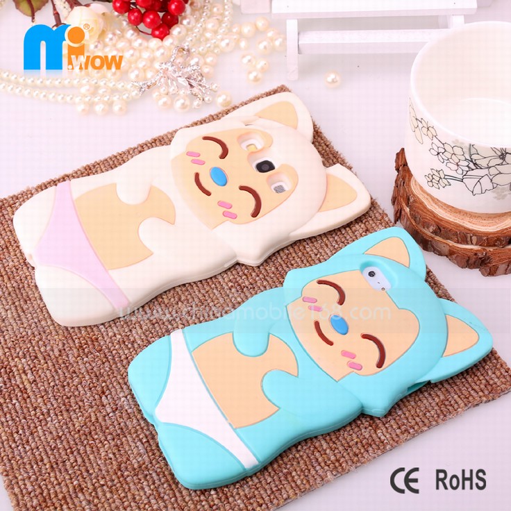 3D fox silicone S3 case samsung galaxy s cases
