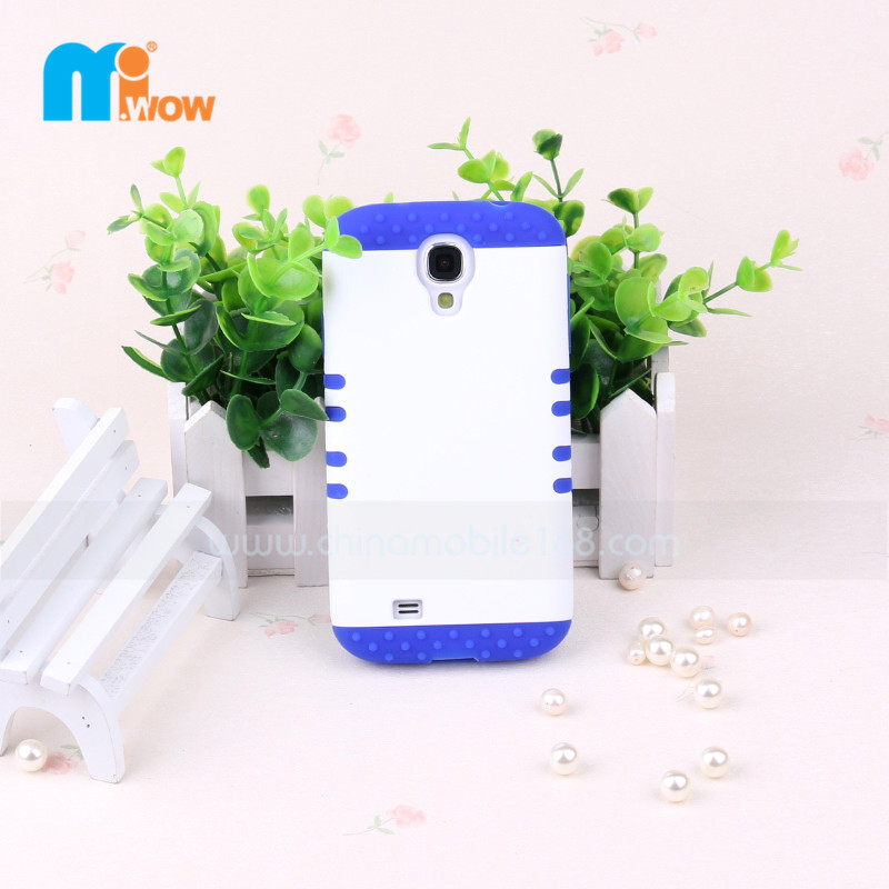 For S4 PC+Silicon mobile phone case