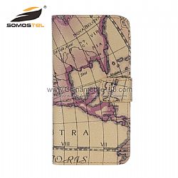 estuche agenda Funda Flip Cover para tarjetas Patrón global Mapa para iPhone/Samsung