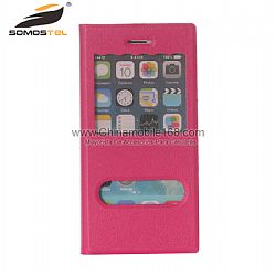 Wholesale Creative Window View Flip Folio Leather Cover Case