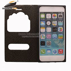 Window Snakeskin Pattern Flip Stand Folio Leather Cover Case Supplier