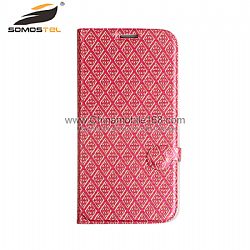 Magnetic Flip Leather Case with Button for Mobile Phone