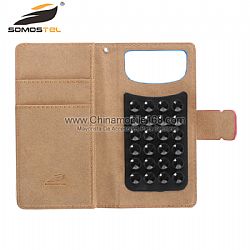 Universal empalme oxford flip stand cover de estuche para celular con sucker